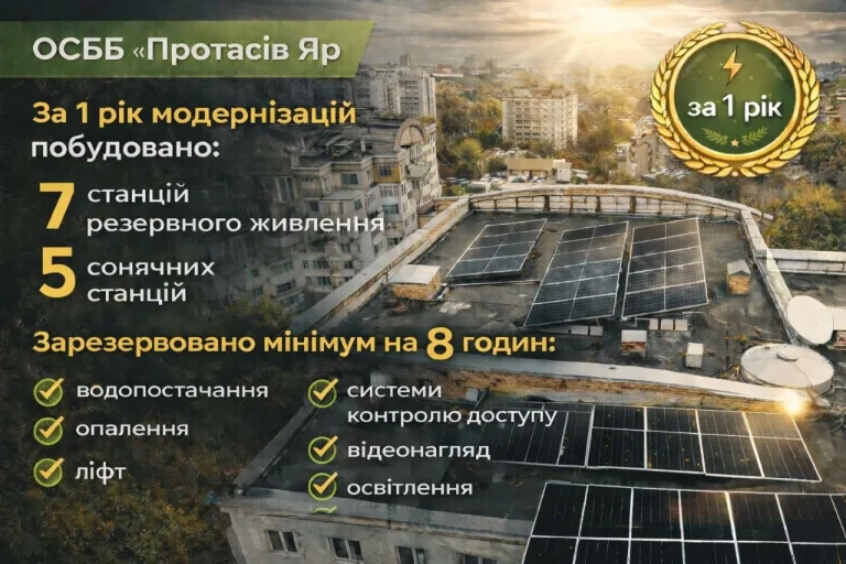 Енергонезалежний будинок: комплексна модернізація ОСББ «Протасів Яр»